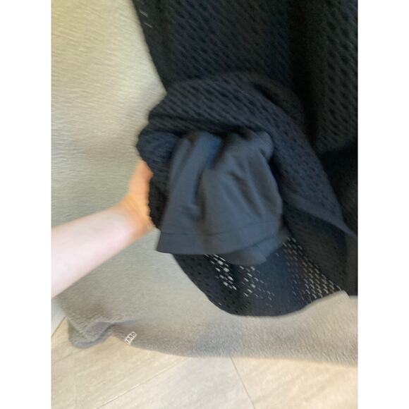 Express Maxi Tank Dress Small Crochet Open Knit Racerback Beach Boho Black Y2K - Picture 3 of 14